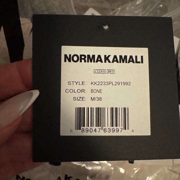 Norma Kamali Goddess Dress – Bone – NWT Size M - Picture 1 of 6